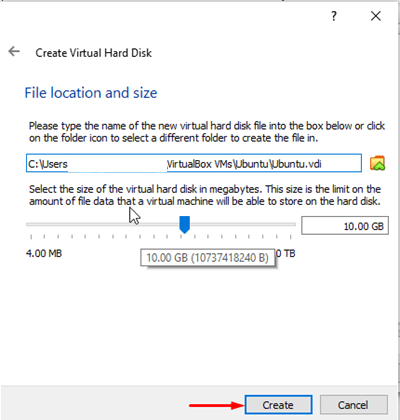 Setting the File Location and Size
