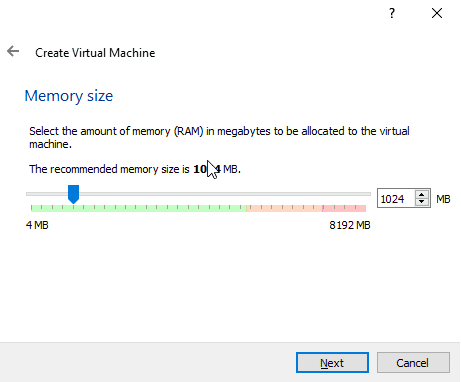 VM Memory Size