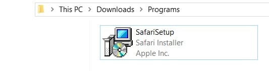 Downloading Safari