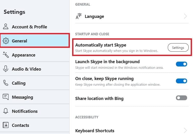 Automatically Start Skype Button