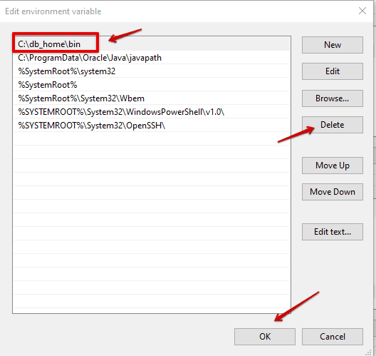 Deleting environment variables