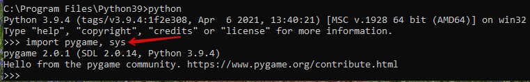 Getting started with Pygame 