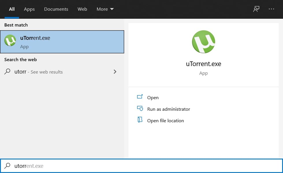 Launching uTorrent