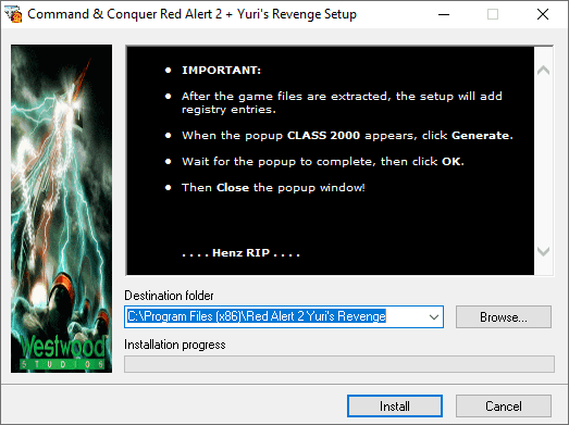 Red Alert 2 Installation