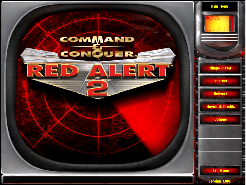Red Alert 2 welcome screen