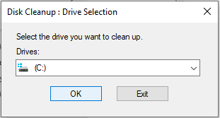 Selecting which drive to clean