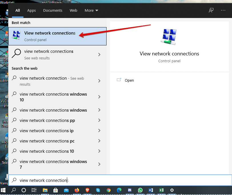 View Network Connections 