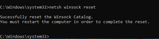 Winsock Reset