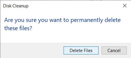 Delete Files Dialog