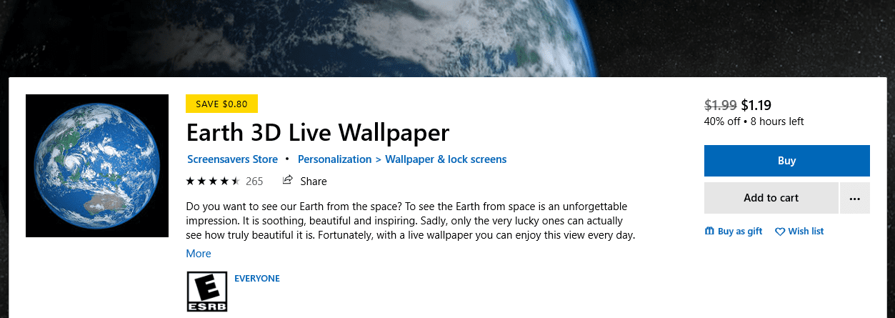 earth 3d live wallpaper