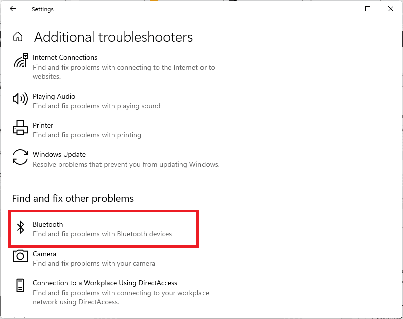 find and fix bluetooth problems