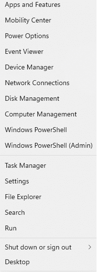 press windows + x