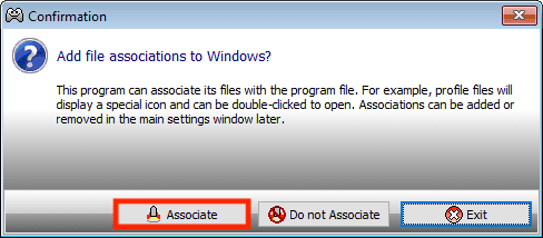 Xpadder Add file associations to Windows