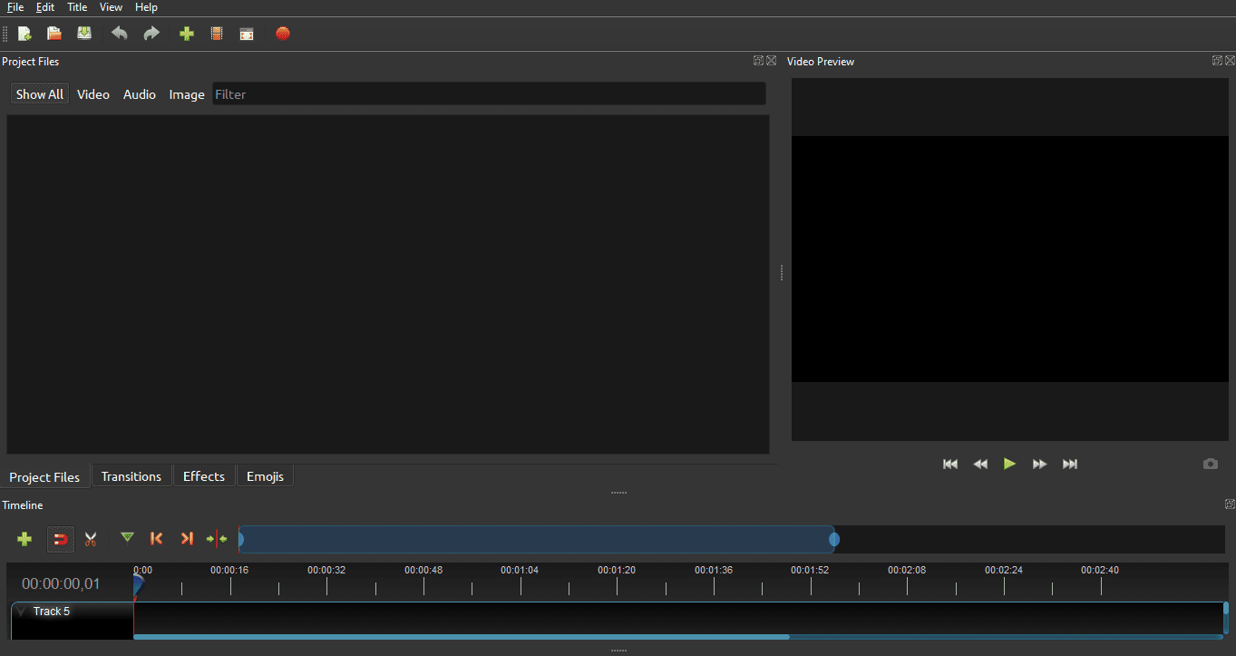 OpenShot video editor interface