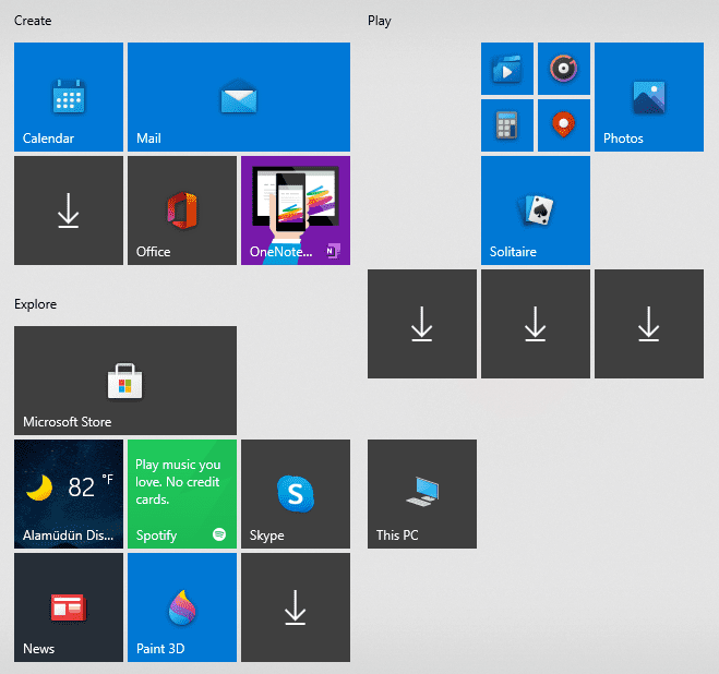 Live Tiles