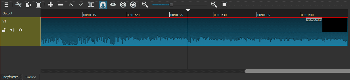 Shotcut video editor Timeline area