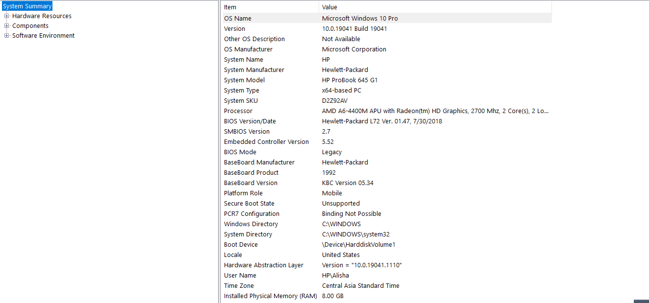 System Information