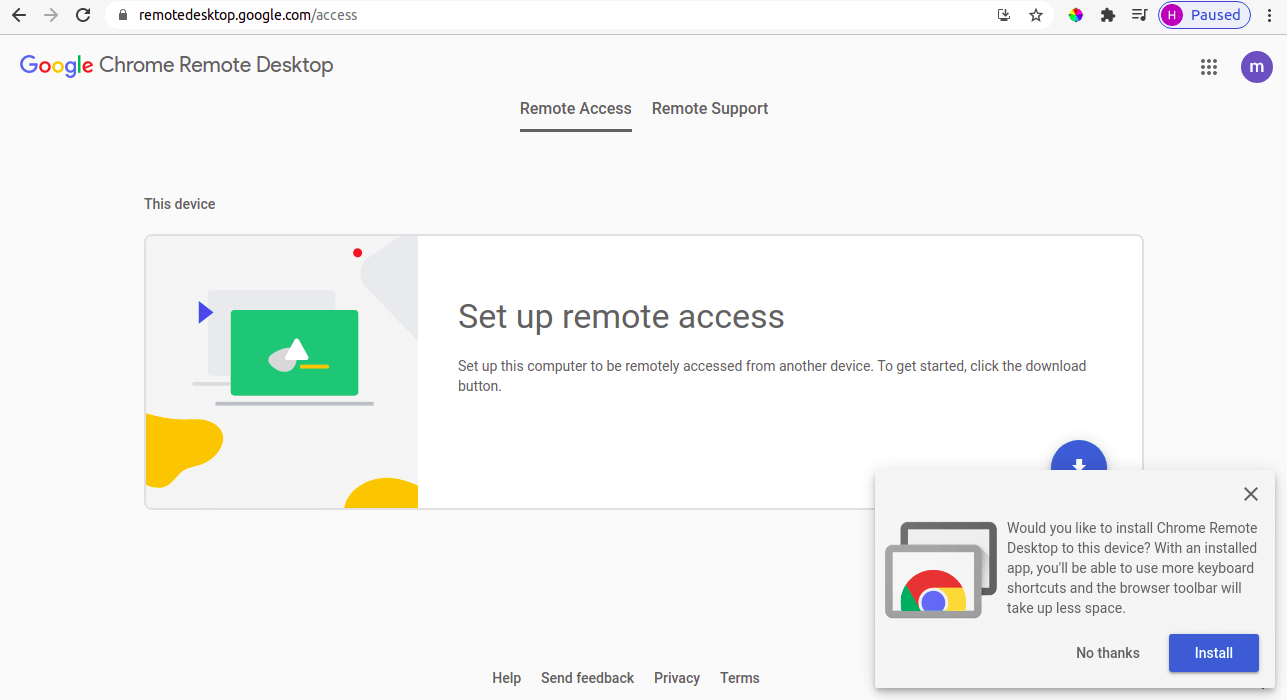 chrome remote desktop