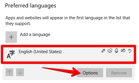 Expanding the options of the preferred language