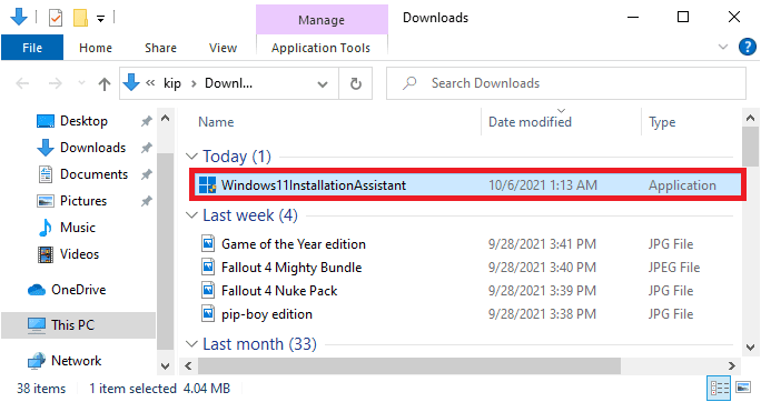 open downloaded windows 11 installation assistant