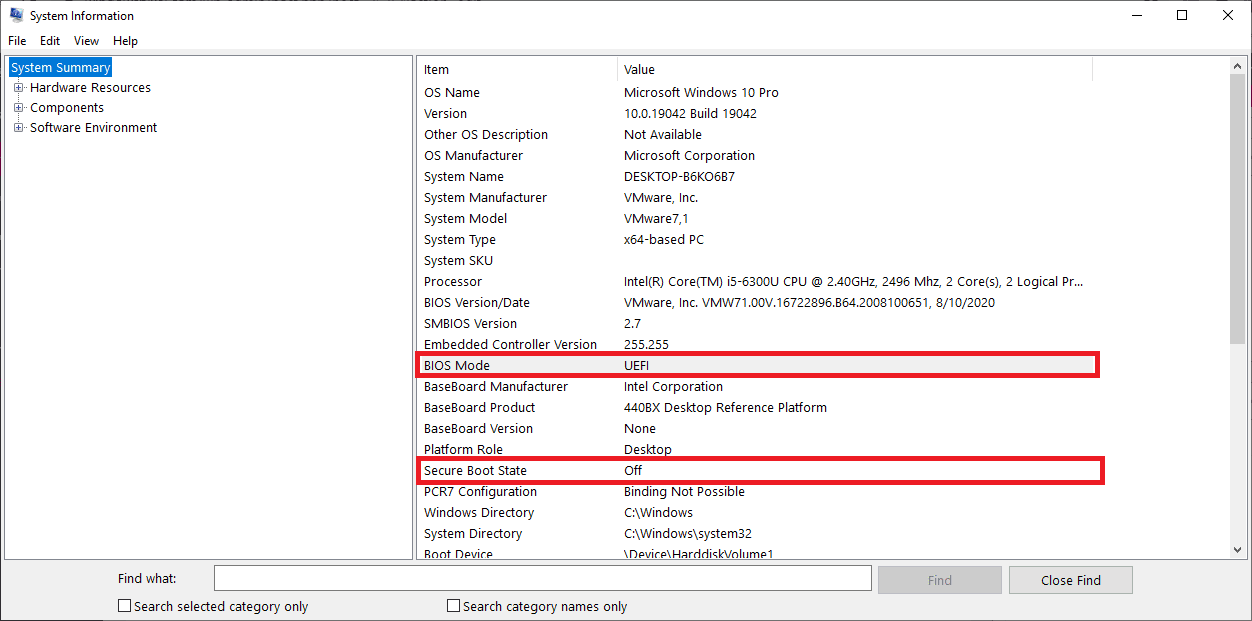 system information