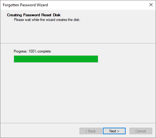 successfully created disk