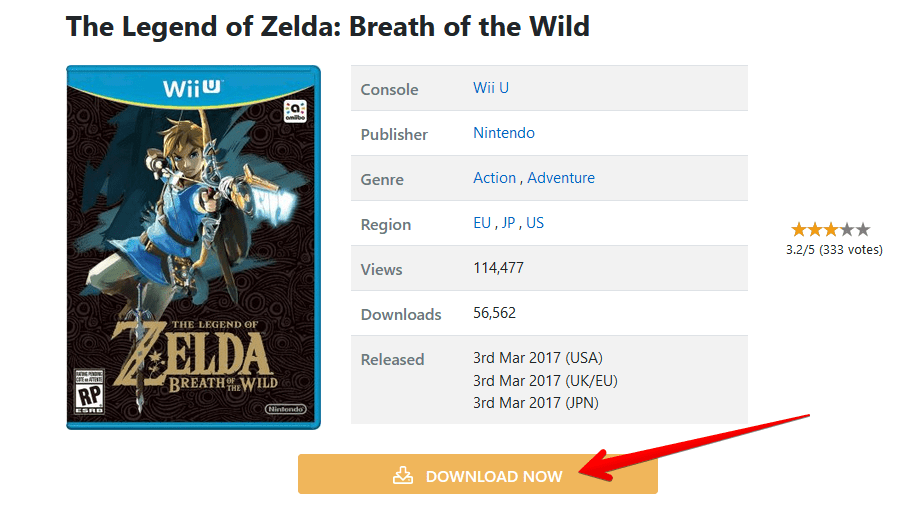 Downloading The Legend of Zelda The Breath of the Wild