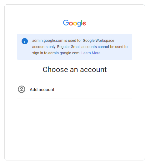 google admin console