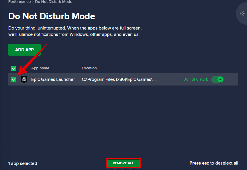 Disabling Do Not Disturb Mode