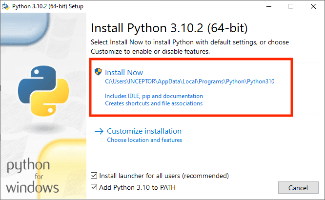 install now