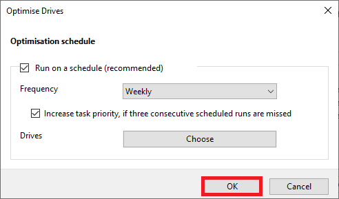 optimization schedule