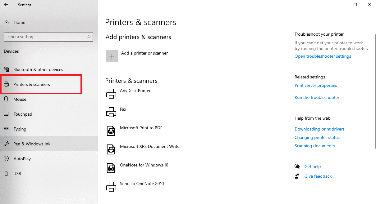 printers & scanners