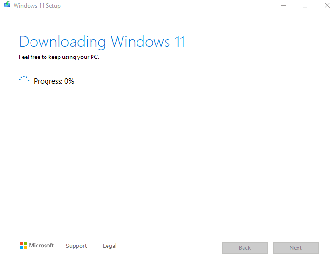 Downloading Windows 11