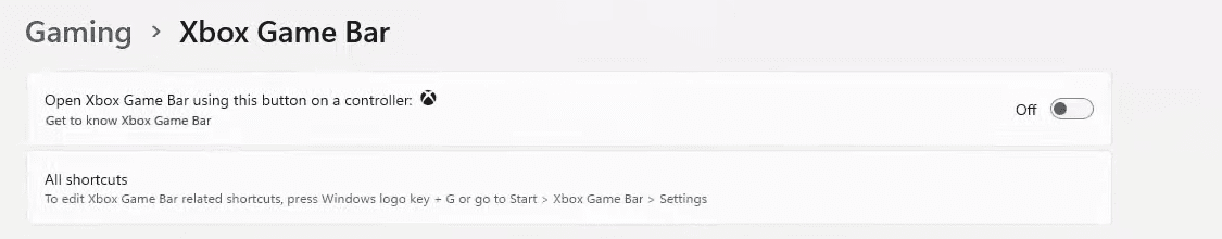 Keeping Xbox Game Bar disabled