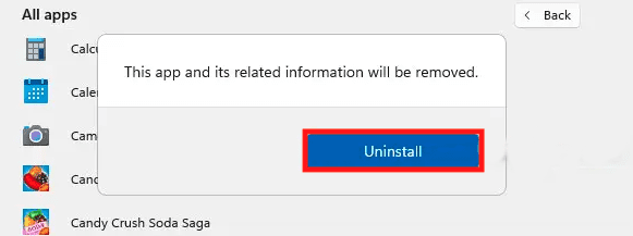 uninstall prompt