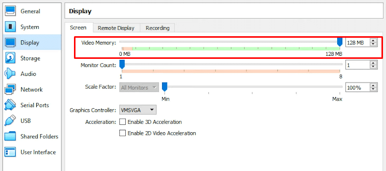 Allotting adequate video memory