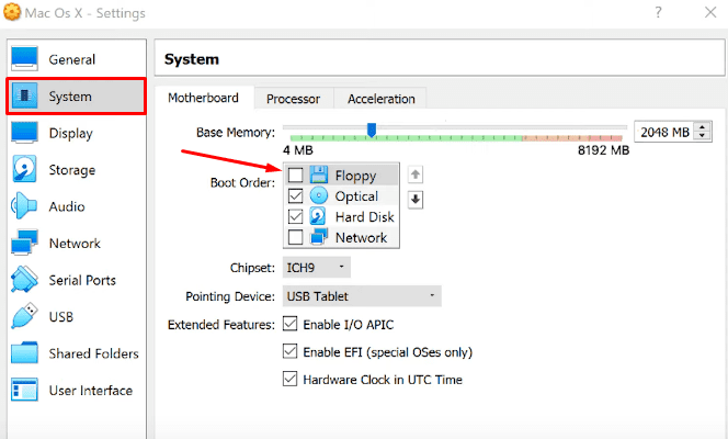 Configuring the virtual machine