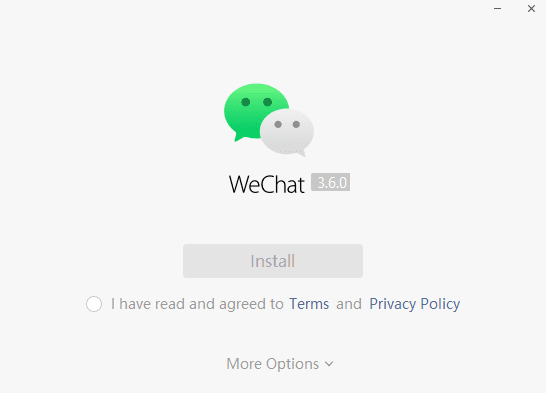 wechat terms & privacy