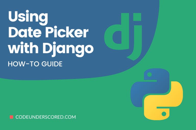 How to use Date Picker with Django