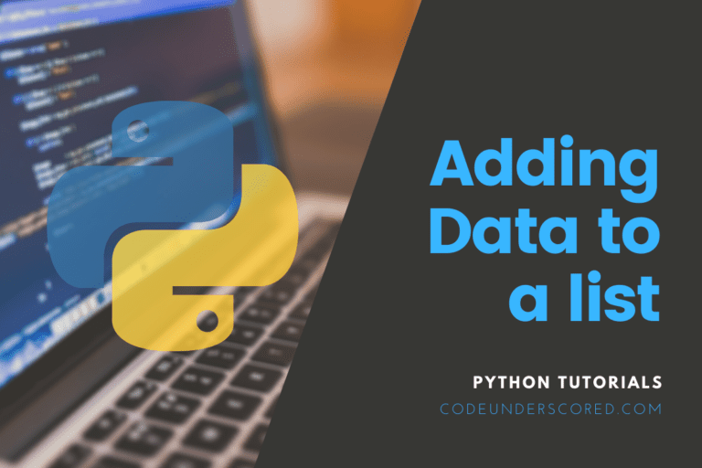 How to add data to a list in Python
