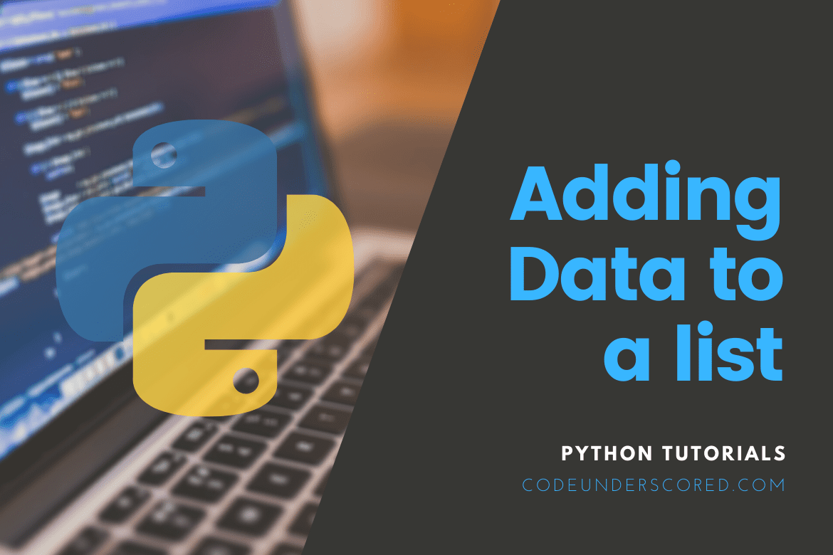 Adding data to a list in Python