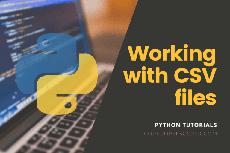 How to work with CSV files in Python