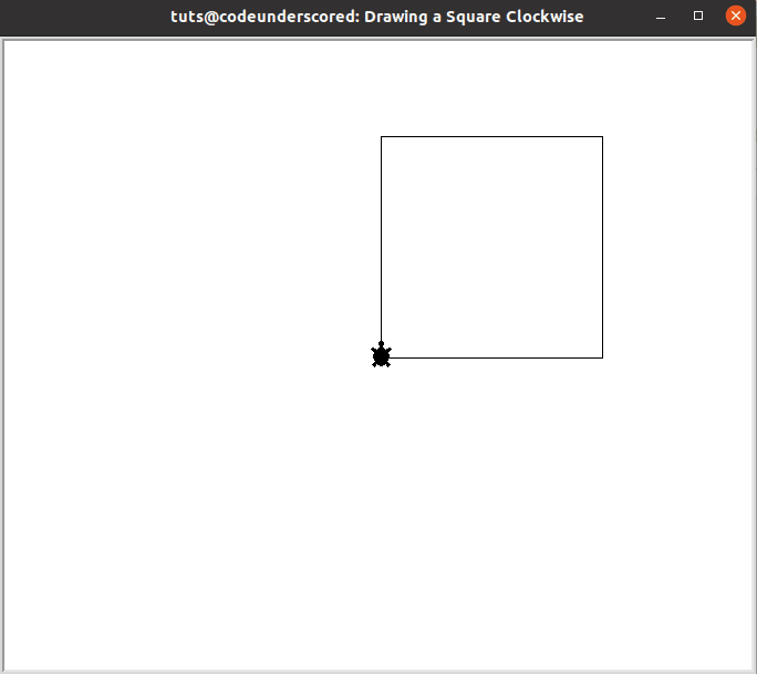 How to draw 4 squares in Python | Code Underscored