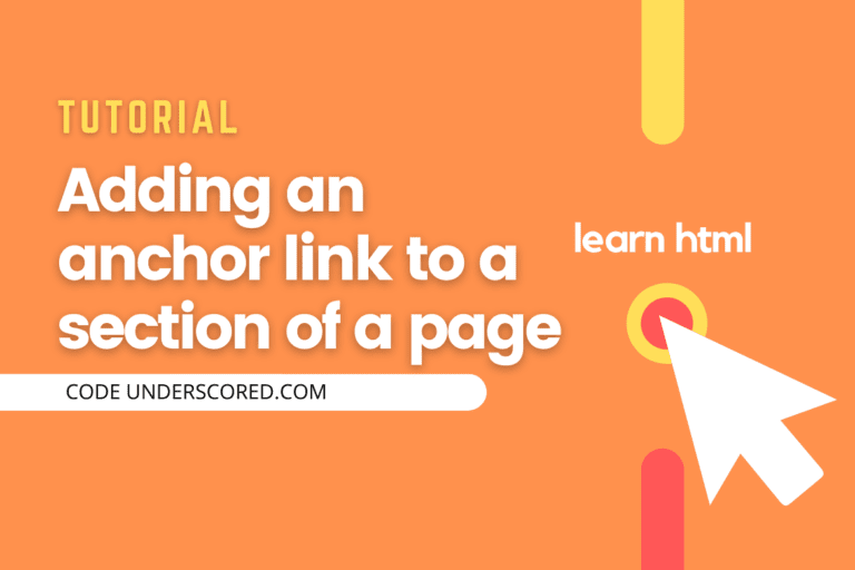 How to add an anchor link to scroll to a specific section of a page