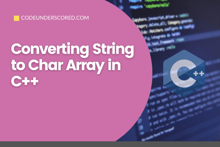 How to convert string to char array in C++