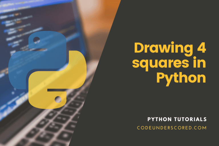 How to draw 4 squares in Python