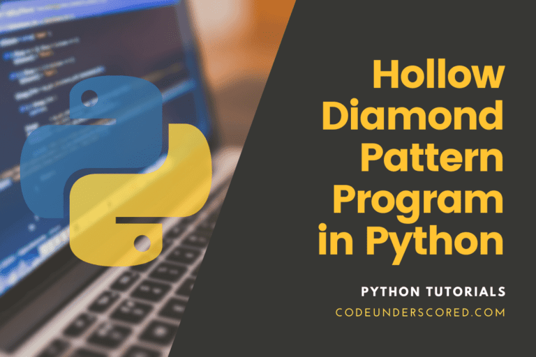 Hollow Diamond Pattern Program in Python