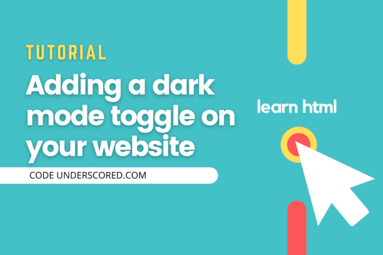 How to add a dark mode toggle on your website
