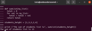 How to sum a list in Python | Code Underscored