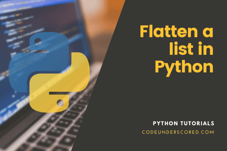 How to flatten a list in Python